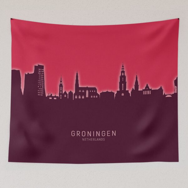 Item preview, Groningen The Netherlands Skyline designed and sold by ArtPrints.