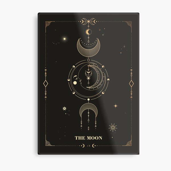 The Moon Tarot Card Metal Print
