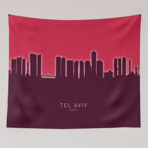 Item preview, Tel Aviv Israel Skyline designed and sold by ArtPrints.
