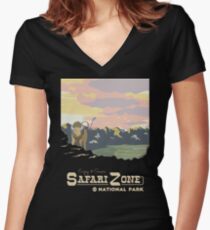 Safari Zone Women's Fitted V-Neck T-Shirt