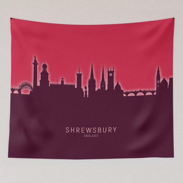 Item preview, Shrewsbury England Skyline designed and sold by ArtPrints.