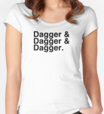 Helvetica List - Dagger Dagger Dagger - Critical Role Women's Fitted Scoop T-Shirt