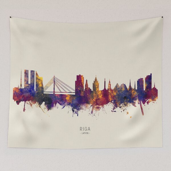 Item preview, Riga Latvia Skyline designed and sold by ArtPrints.