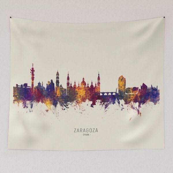Item preview, Zaragoza Spain Skyline designed and sold by ArtPrints.