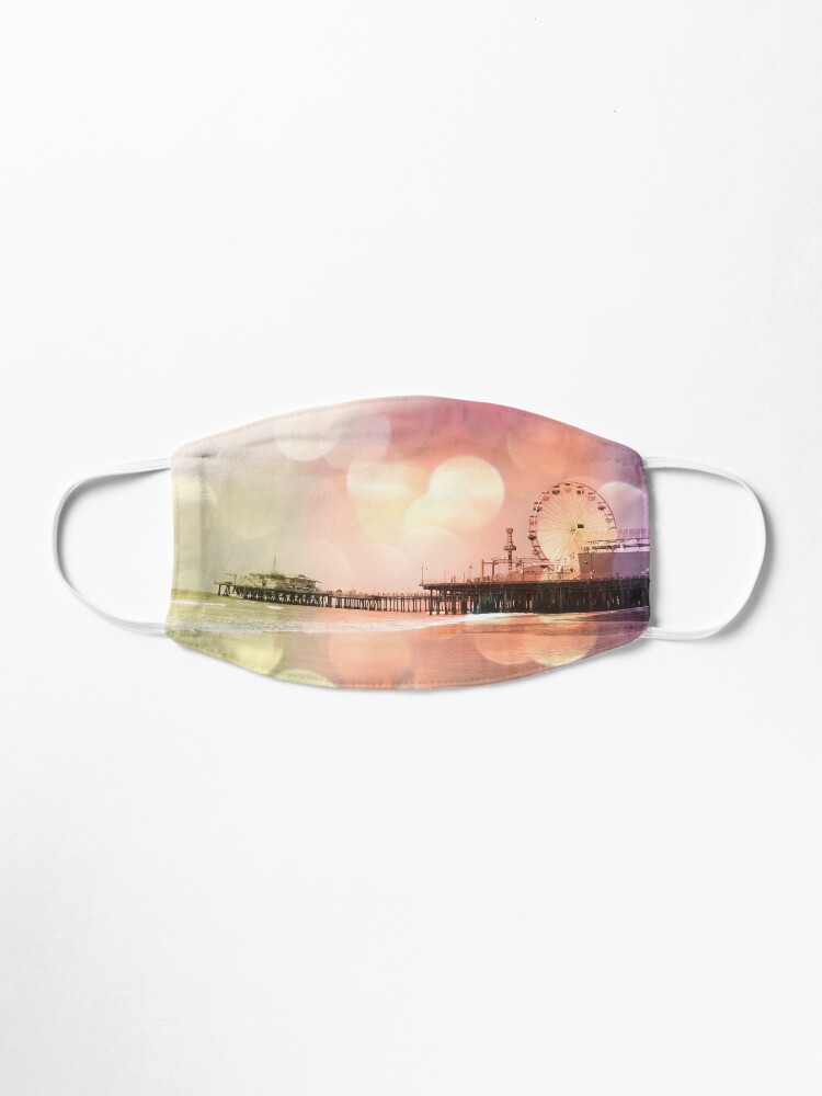 Alternate view of Sparkling pink Santa Monica Pier Mask