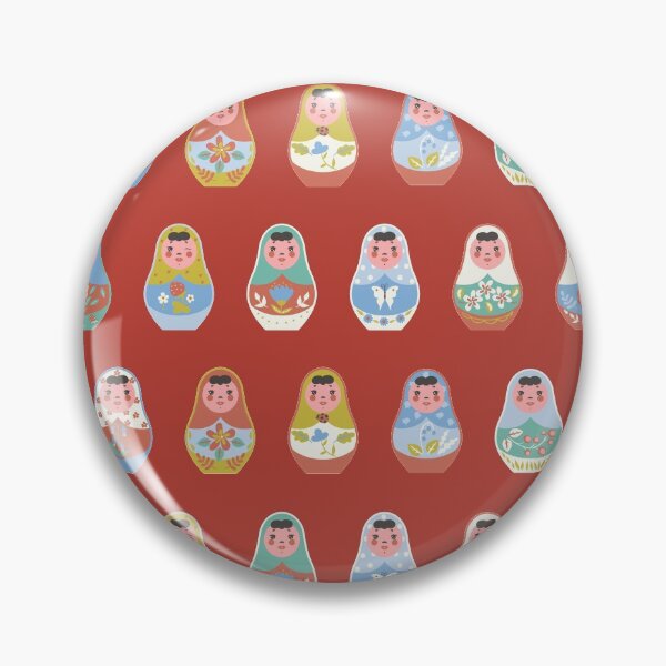 Item preview, pattern with nesting dolls designed and sold by burbura.