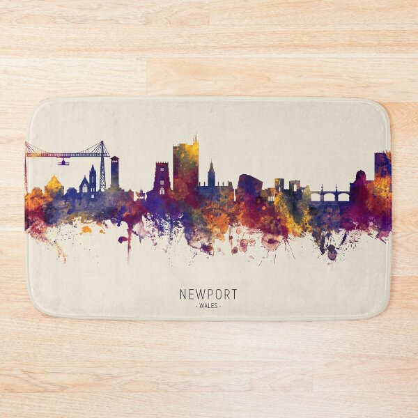 Item preview, Newport Wales Skyline designed and sold by ArtPrints.