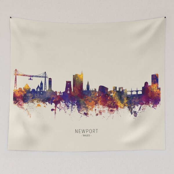 Artikelvorschau, Newport Wales Skyline entworfen und verkauft von ArtPrints.