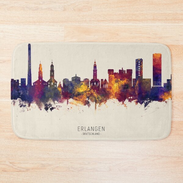 Item preview, Erlangen Germany Skyline designed and sold by ArtPrints.