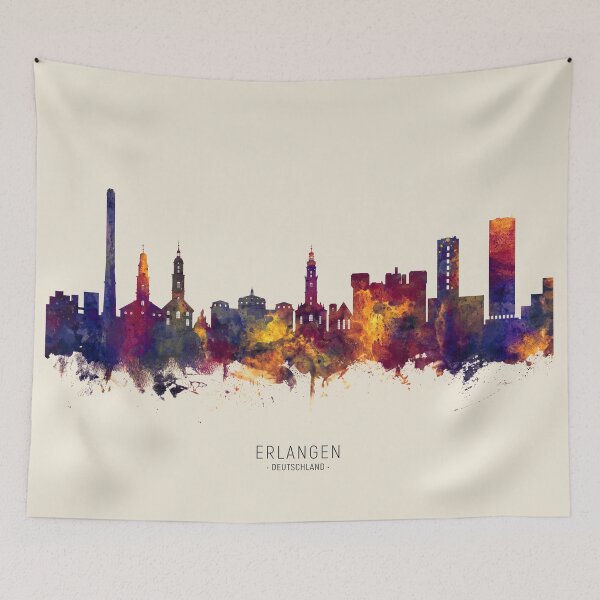 Item preview, Erlangen Germany Skyline designed and sold by ArtPrints.