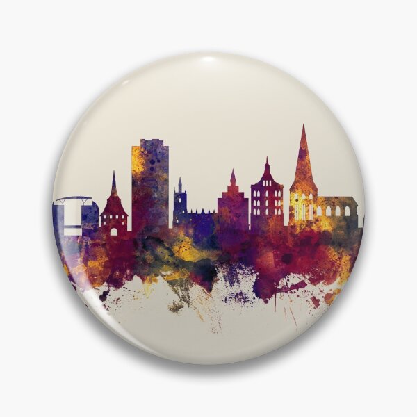 Item preview, Rostock Germany Skyline designed and sold by ArtPrints.