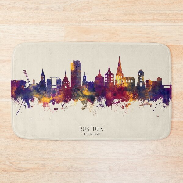Item preview, Rostock Germany Skyline designed and sold by ArtPrints.