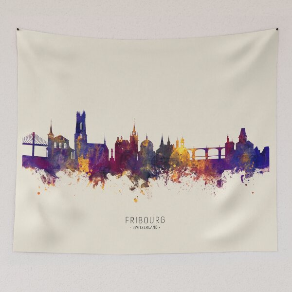 Item preview, Fribourg Switzerland Skyline designed and sold by ArtPrints.