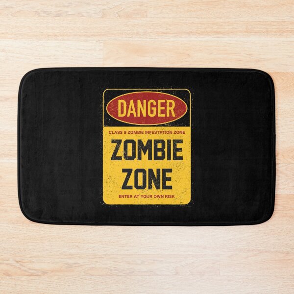 Item preview, Danger Zombie Zone Warning Signboard designed and sold by Vector Scout Lab.