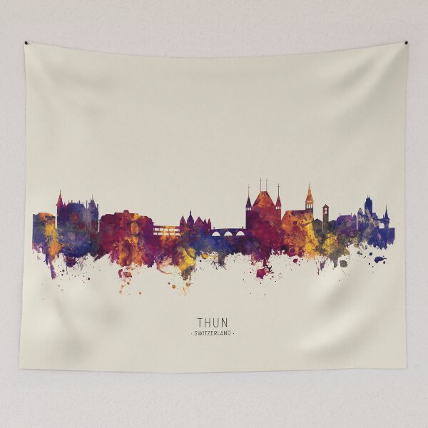 Item preview, Thun Switzerland Skyline designed and sold by ArtPrints.