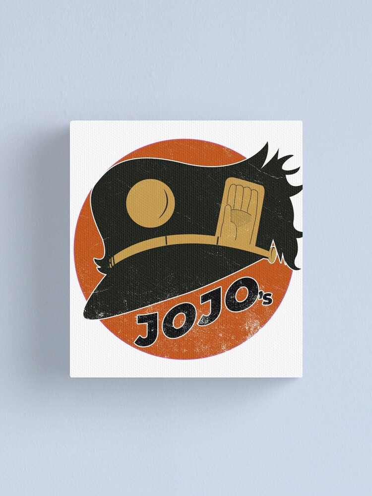 Jojos Hat Vintage Washed Canvas Print By Redfoxfunk Redbubble - roblox jojo's bizarre adventure ending