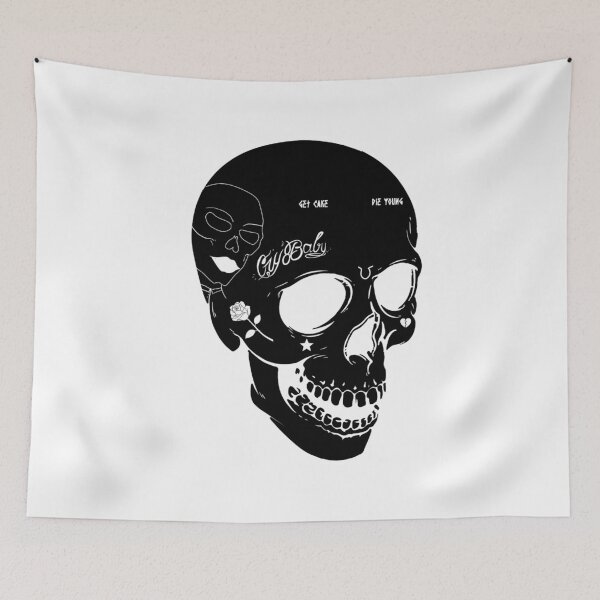 Item preview, Lil Peep Skull with Tattoos Original Design designed and sold by nmrkdesigns.