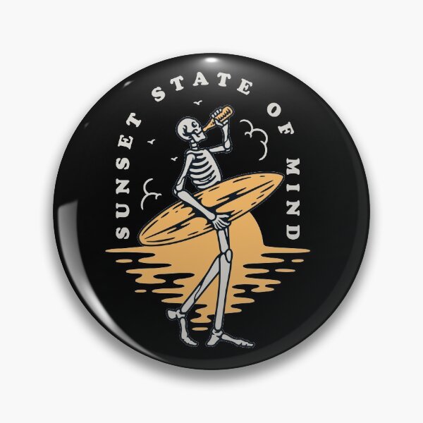 Item preview, SUNSET STATE OF MIND SKULL SURF DESIGN designed and sold by Picspot.