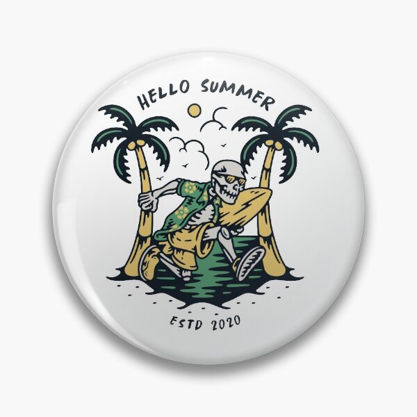 Item preview, HELLO SUMMER SKULL SURF  designed and sold by Picspot.