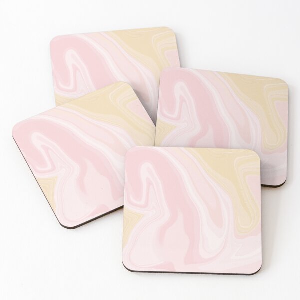 Item preview, Pastel Pink Yellow Ochre Marble Elegant designed and sold by KavimaCreatives.
