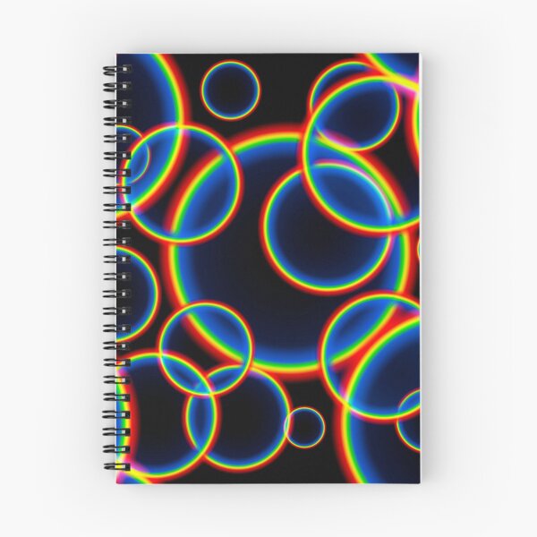 Item preview, Rainbow Circles on Black designed and sold by pattypattern.