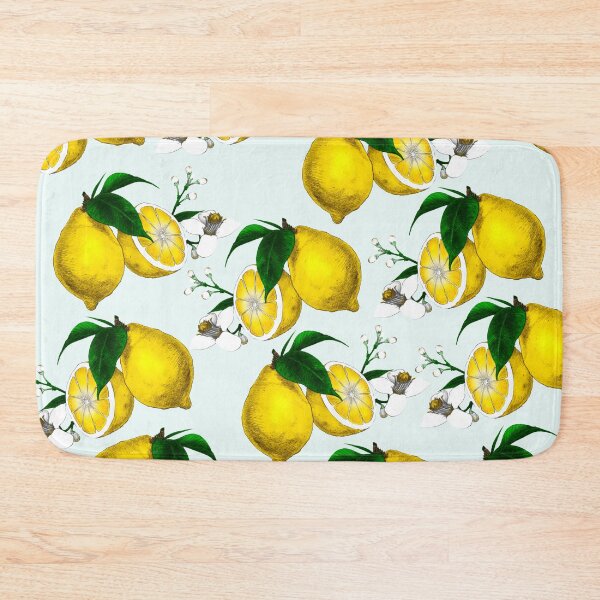 Item preview, Cute Lemon Print on Blue Background designed and sold by kapotka.