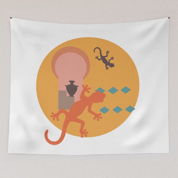 Item preview, Lizard gecko oasis desert designed and sold by kittyvdheuvel.