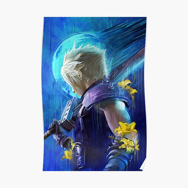 Poster Affiche Final Fantasy VII Sepiroth Cloud Strife Jeux Video RPG 