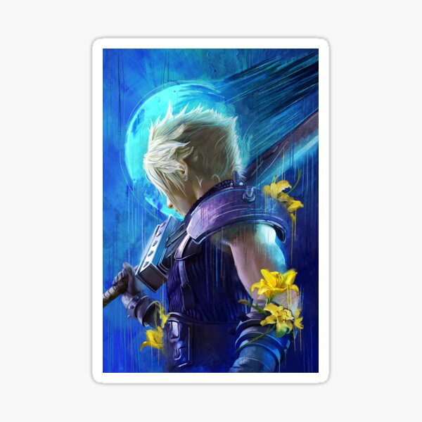 Cloud Strife - Final Fantasy VII- Yellow Flower Aerith Sticker