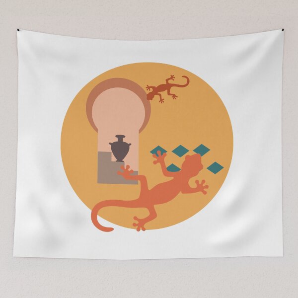 Item preview, Lizard gecko oasis desert designed and sold by kittyvdheuvel.