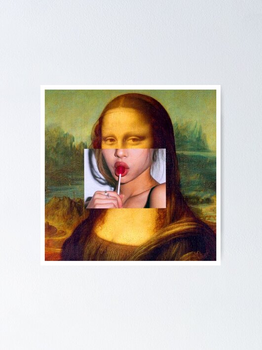Vintage 1990's Size XL Mona Lisa Smoking Reefer Blunt Pot
