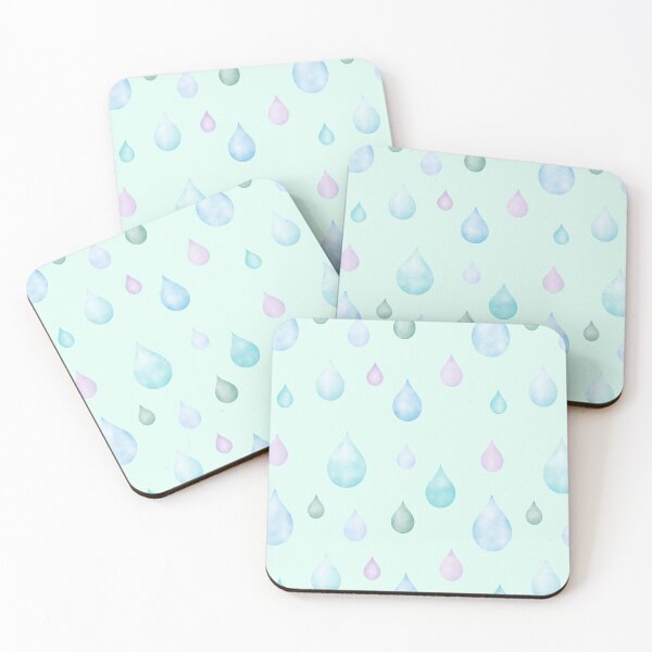 Item preview, Water Droplets on Cyan designed and sold by episodicDrawing.