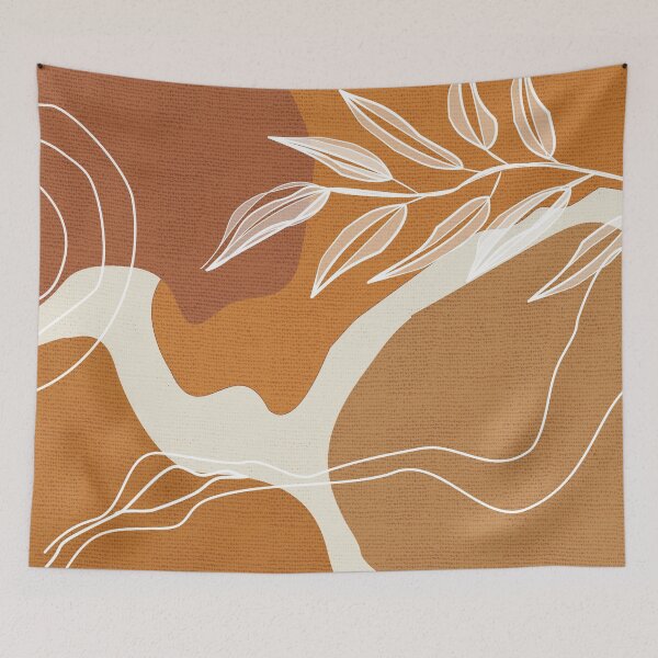Item preview, Leafy Lane in Ochre 3 designed and sold by simplydesignart.