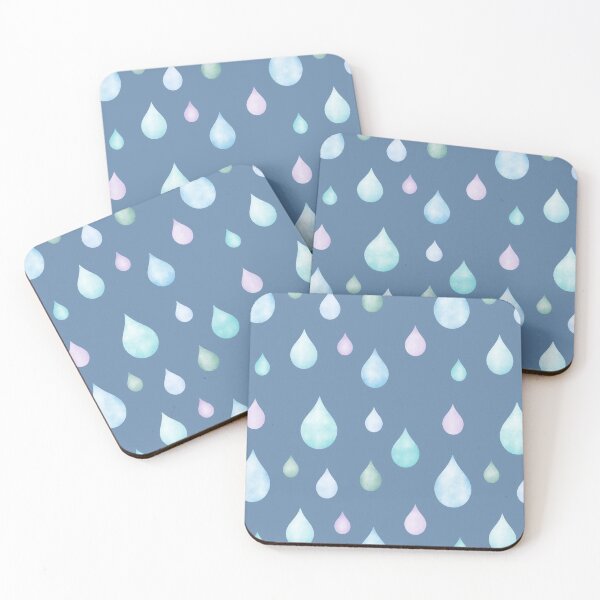 Item preview, Water Droplets on Teal Blue designed and sold by episodicDrawing.