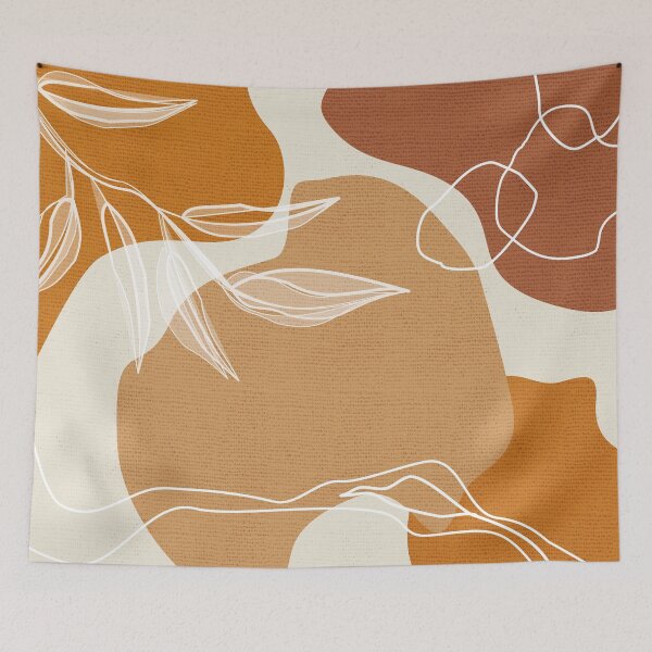 Item preview, Leafy Lane in Ochre 1 designed and sold by simplydesignart.