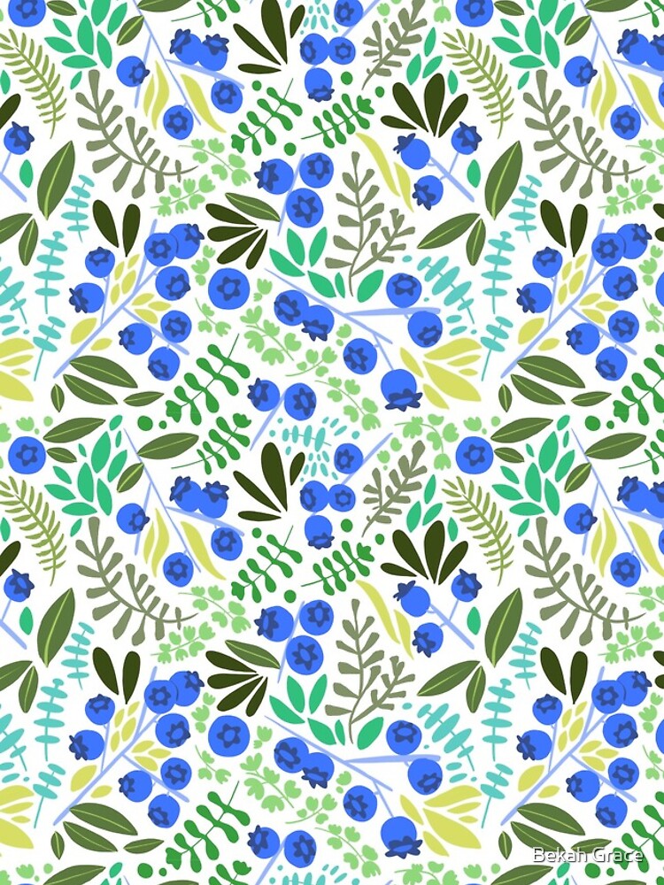Blueberry Pattern by BekahGraceArt