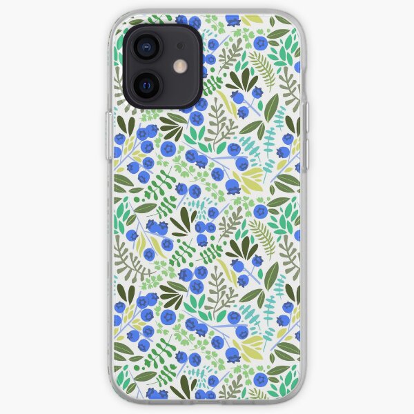 Blueberry Pattern iPhone Soft Case