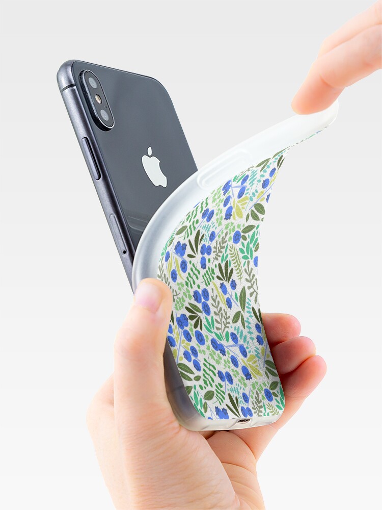 Alternate view of Blueberry Pattern iPhone Case & Cover