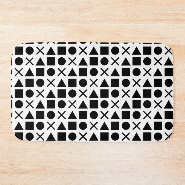 Item preview, Gamer Pattern Solid Black on White designed and sold by pattypattern.