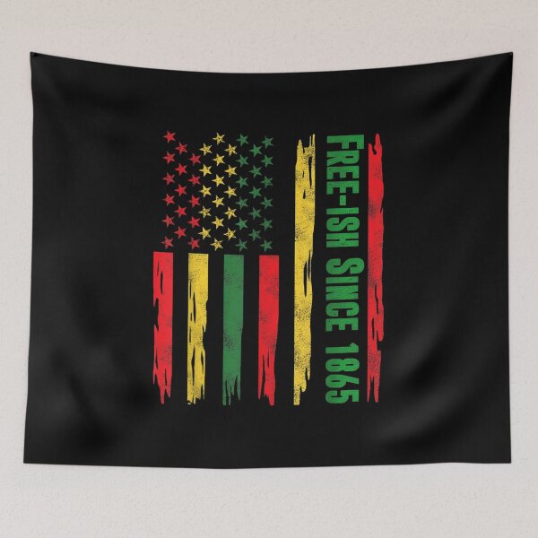 Item preview, Free-ish Juneteenth Day Flag Black Pride 1865 African Tree designed and sold by VioletGD20.
