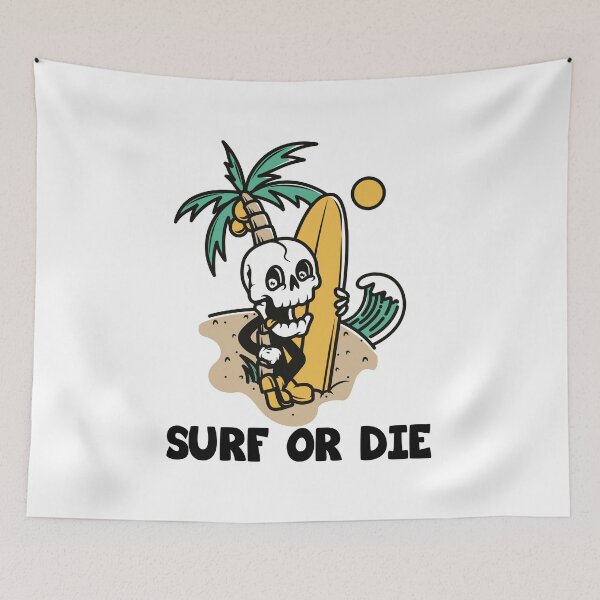 Item preview, SURF OR DIE SKULL DESIGN designed and sold by Picspot.