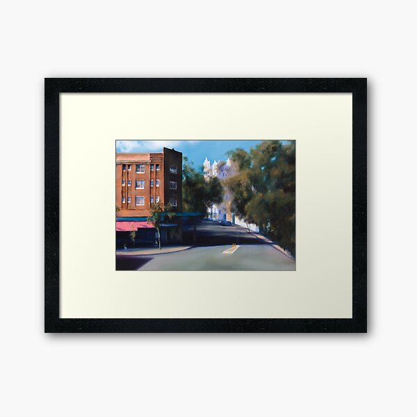 Village shops Framed Art Print