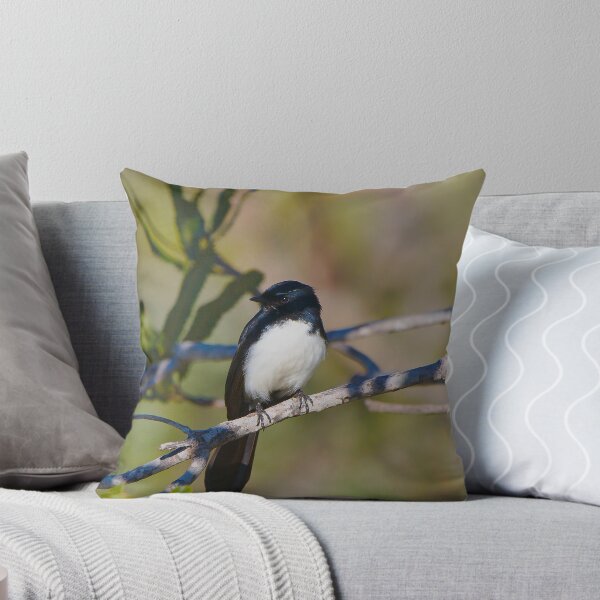 Item preview, Birds A Black and White Willie Wagtail Bird - Square designed and sold by Jason Gilbert.