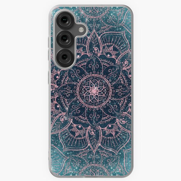 Item preview, Stylish Rose Gold Mandala Blue Nebula Stars designed and sold by NdesignTrend.