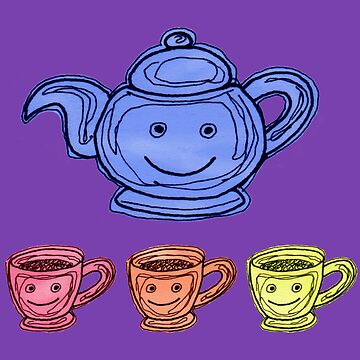 Artwork thumbnail, Teapot and Cup colour illustration by Muna Zuberi