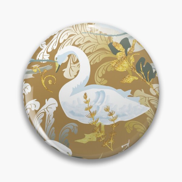 Item preview, White swans | golden mustard designed and sold by camcreativedk.