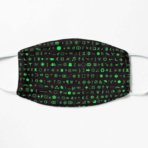 Esoteric Symbols face mask in Green/Black Mask