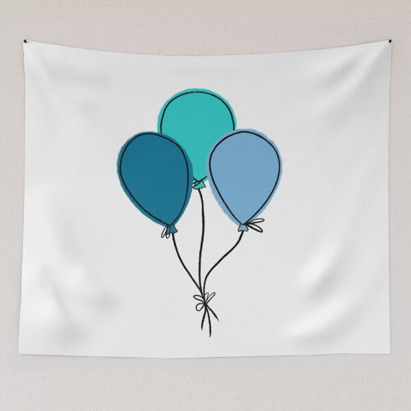 Item preview, Blue balloons doodle  designed and sold by rumbie.