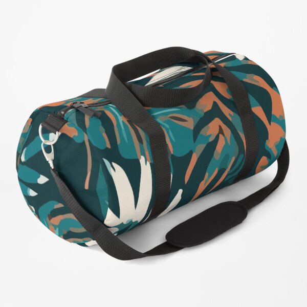 Beautiful seamless pattern with tropical plants leaves Duffle Bag