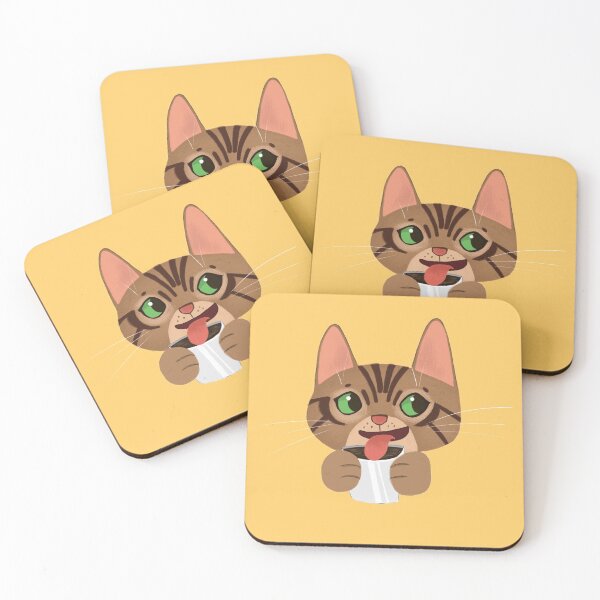 Item preview, Cat drinks coffee designed and sold by Kaoryn Chan.